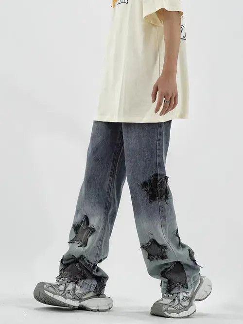 VIBE High street patch star straight jeans Size US 32 / EU 48 - 6 Thumbnail