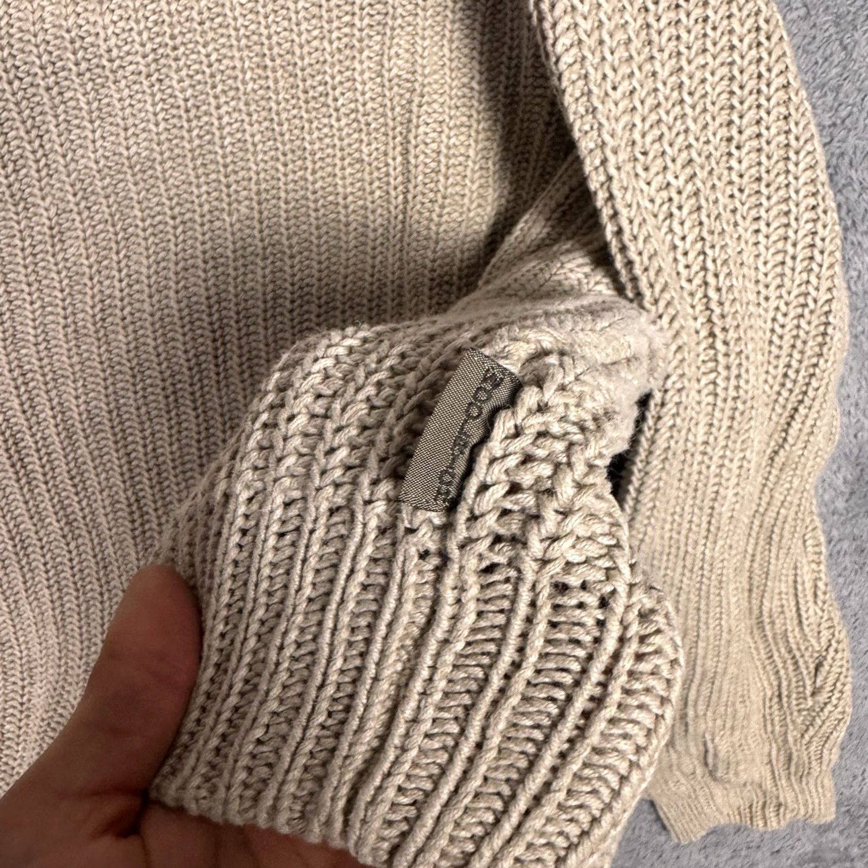 Vintage VINTAGE Woolrich Sweater Mens 2XL Chunky-Knit Beig e Birdseye Knit Ramie British Tan Woolrich Sweat er Mens 2XL XXL? Size US XXL / EU 58 / 5 - 7 Thumbnail