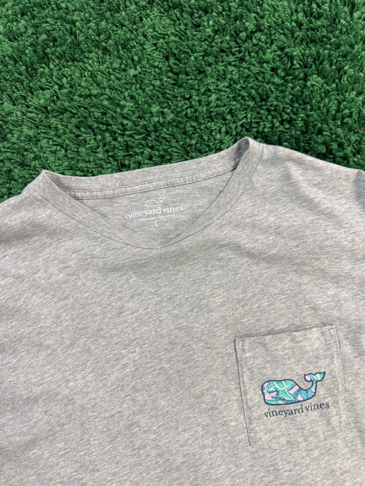 Vineyard Vines Vineyard Vines Grey Whale Paisley Logo Long Sleeve Large Size US L / EU 52-54 / 3 - 6 Thumbnail