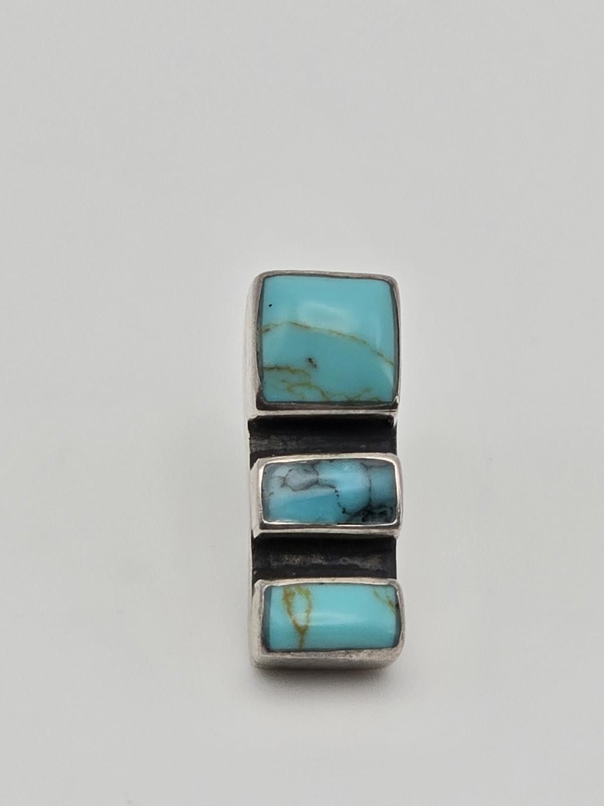 The Unbranded Brand Vintage 925 Sterling Silver Turquoise Earrings Southwestern Size ONE SIZE - 6 Thumbnail