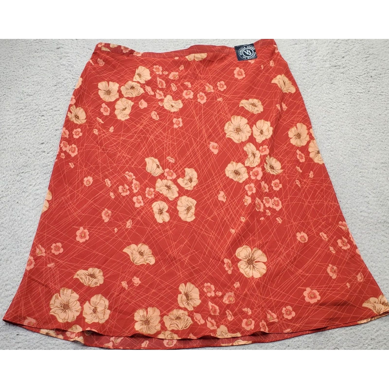 Vintage Venezia Womens Skirt 22/24 A-Line Multi Floral Lined Elastic Waist Short 100% Polyester Size 40" / US 18 - 2 Thumbnail