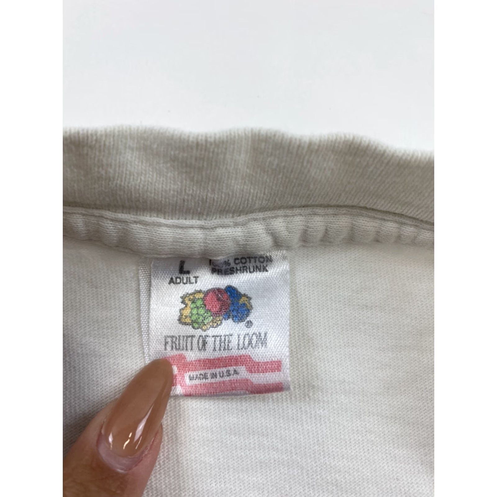 Fruit Of The Loom VINTAGE 96 NACA Bridge To Bridge Race Shirt Mens L White Size US L / EU 52-54 / 3 - 7 Thumbnail