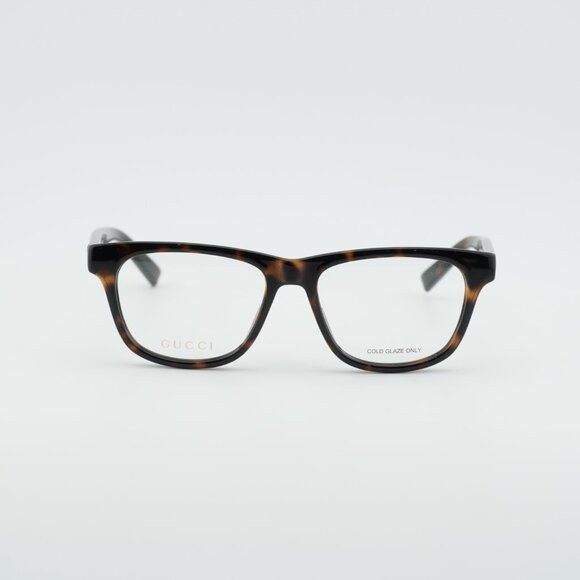Gucci Gucci GG2108O 002 Eyeglasses Havana 55mm Square Frame Size ONE SIZE - 2 Thumbnail