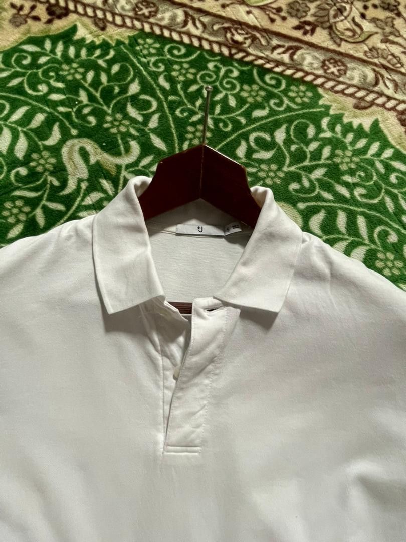 Jil Sander K6-17 J+ Jil Sander Uniqlo white Polo Tee Size US L / EU 52-54 / 3 - 3 Thumbnail