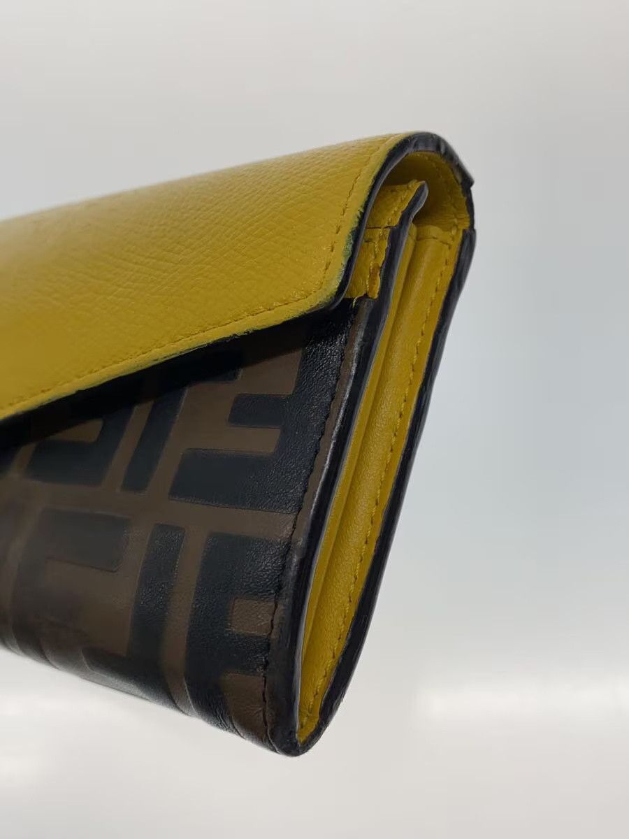 Fendi Fendi Leather Long Wallet Yellow Size ONE SIZE - 7 Thumbnail