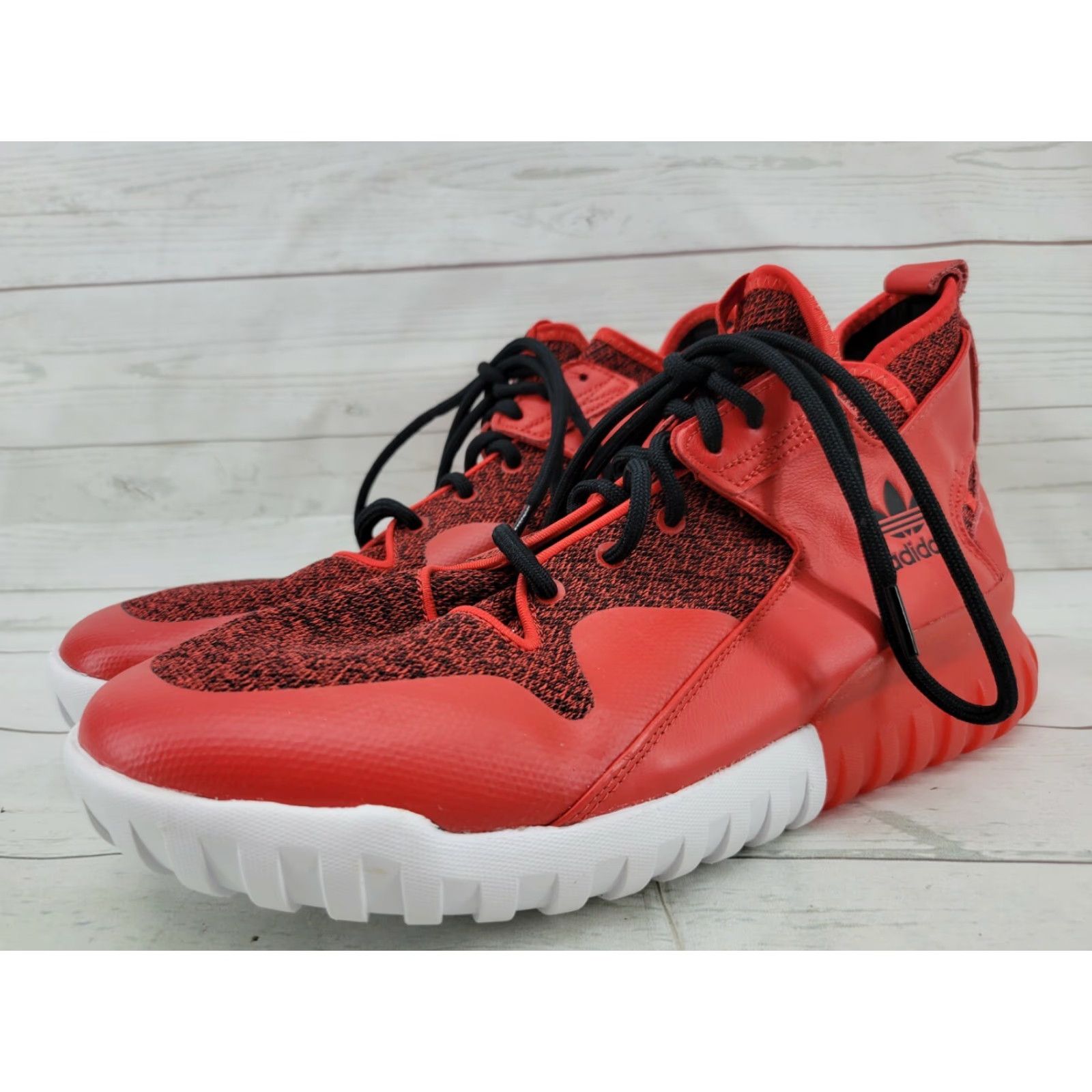 Adidas Adidas Tubular X Lace Up Red/Black Men’s Size 13 Sneaker High Top Leather + Textile Cushioned Urban Athletic Originals 90s Size US 13 / EU 46 - 4 Thumbnail