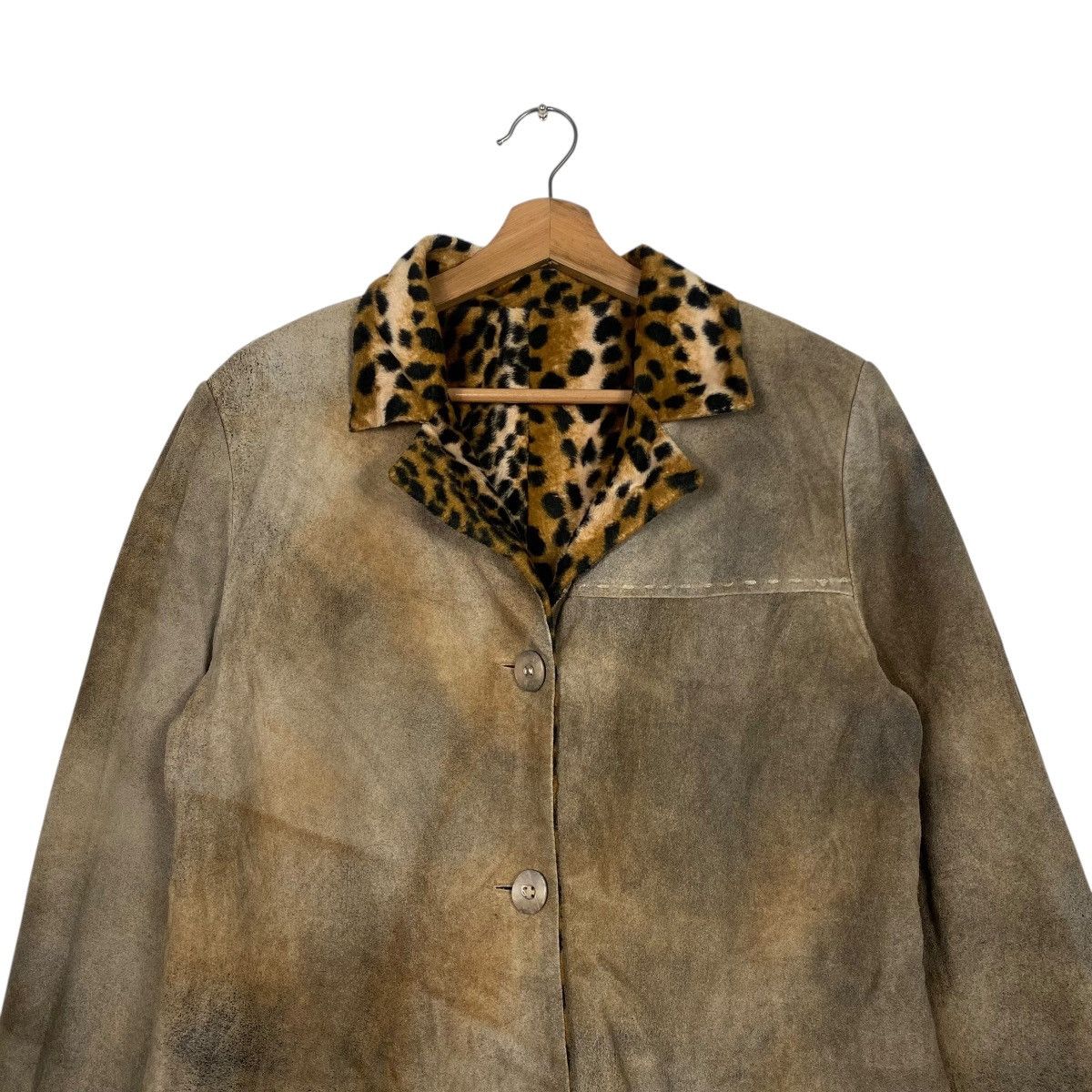 Designer Vintage Pilerria leopard revesable coat jacket Size US M / EU 48-50 / 2 - 15 Thumbnail