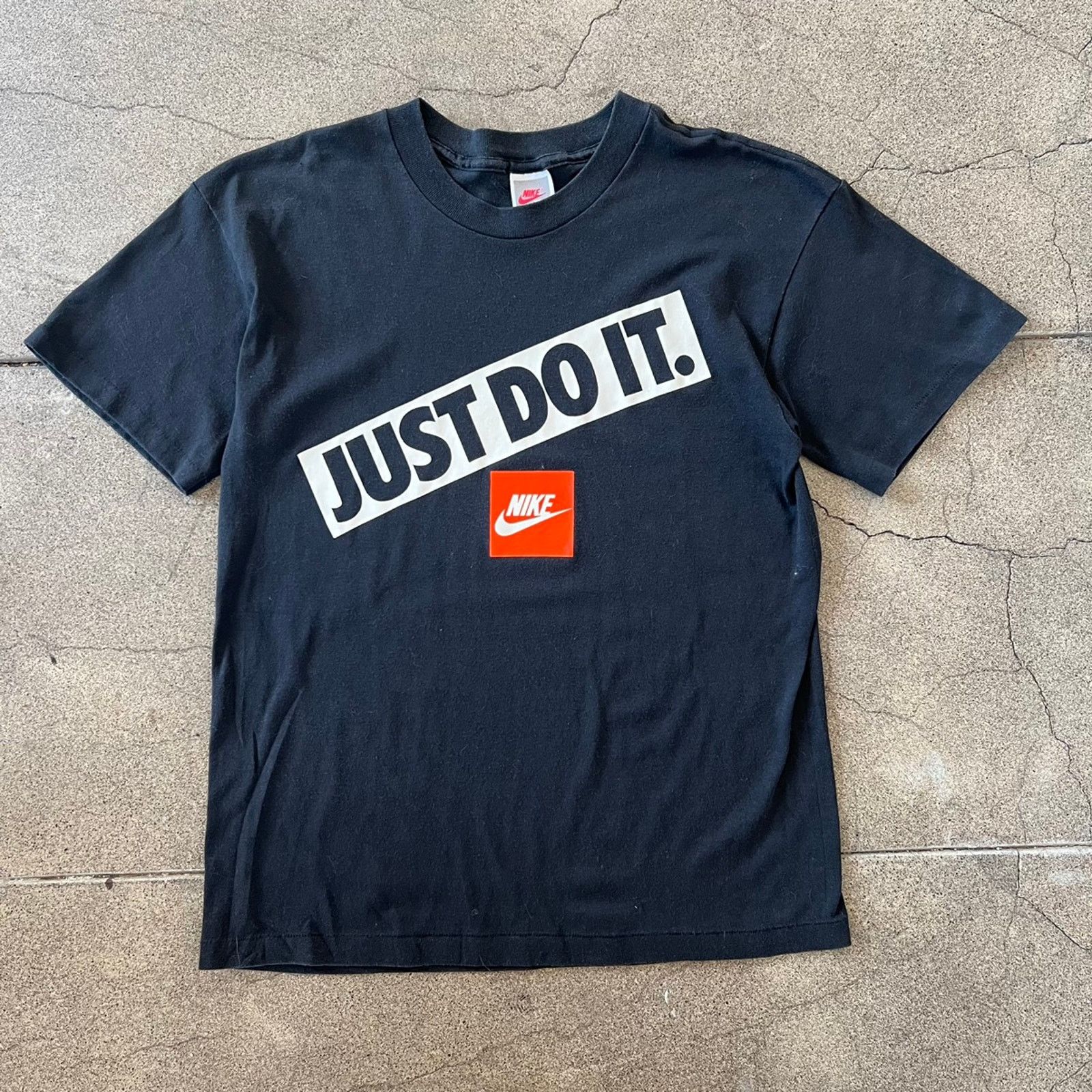 Nike × Vintage Vintage 90s single stitch Nike grey tag just do it t shirt. Size US L / EU 52-54 / 3 - 1 Thumbnail
