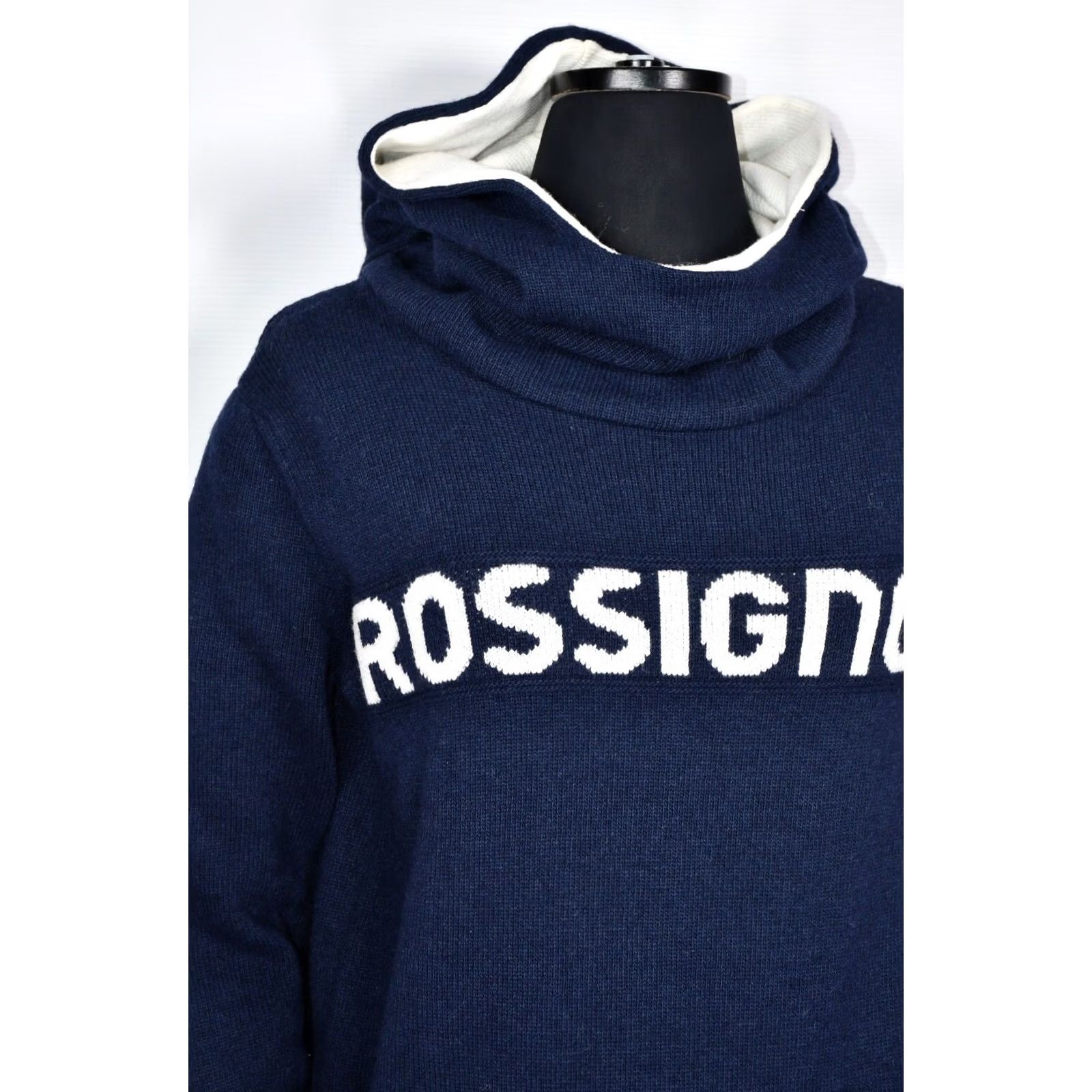 Rossignol ROSSIGNOL Hooded Wool/Cashmere Blend Knit Sweater Womens 36 Blue Pullover Casual Long Sleeve High Neck Size XS / US 0-2 / IT 36-38 - 3 Thumbnail
