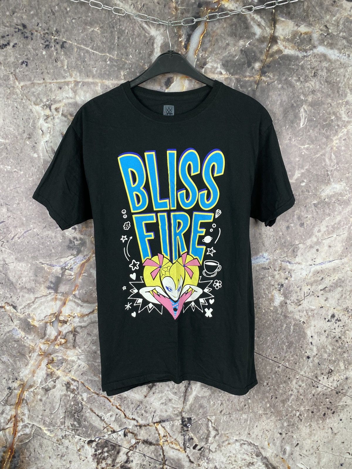 WWE × WWF Men’s Bliss Fire T-Shirt WWE WWF Wrestling Size Large Size US L / EU 52-54 / 3 - 1 Thumbnail