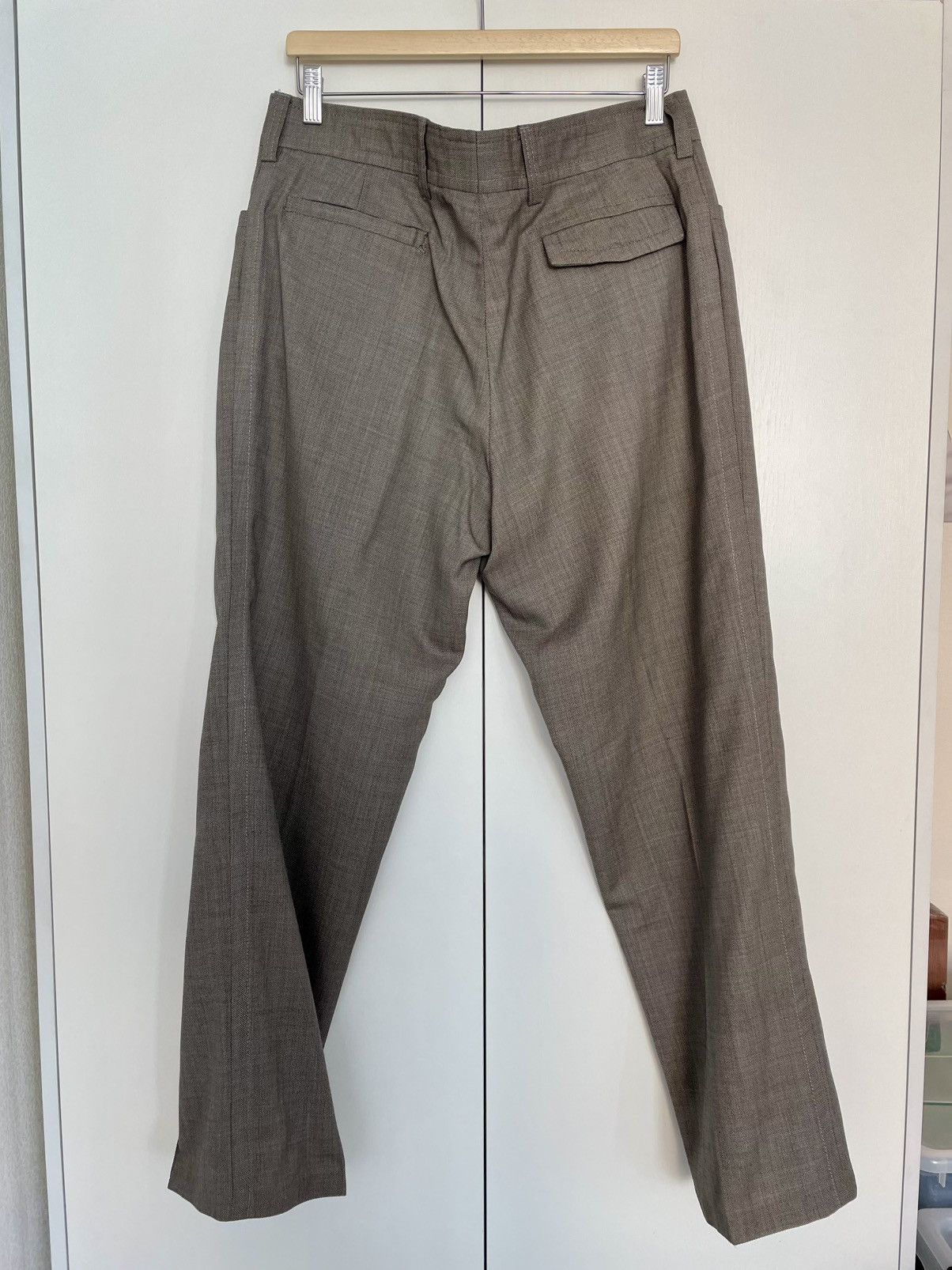 Prada Prada Vintage Wide Leg Wool Pant Trousers Size 56 Size US 36 / EU 52 - 2 Thumbnail