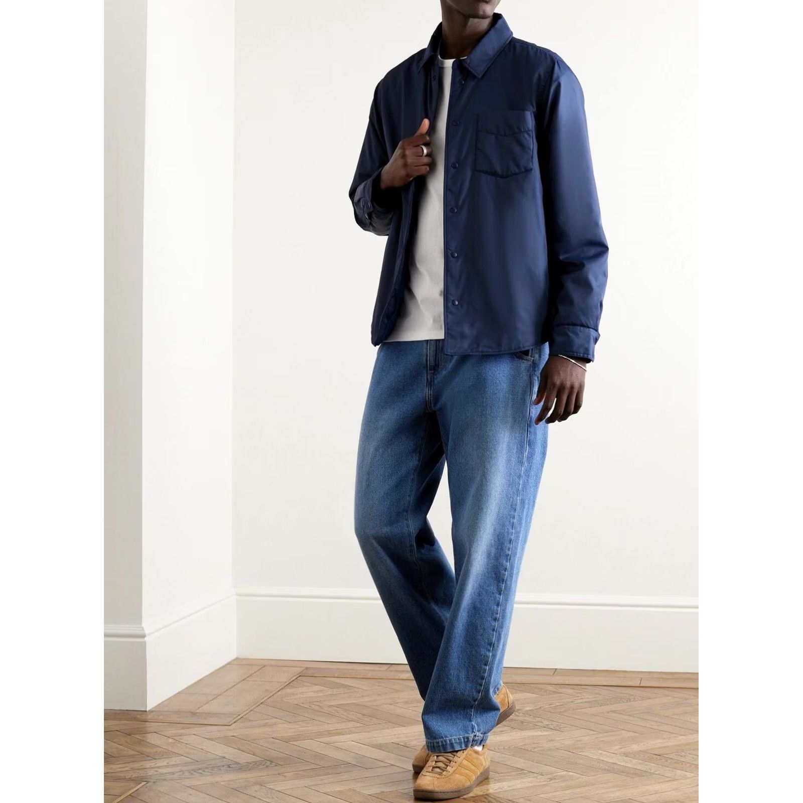 Outerknown Outerknown Nylon Shirt Jacket Mens M Blue OK Origin Shacket Kelly Slater Jacket Size US M / EU 48-50 / 2 - 7 Thumbnail