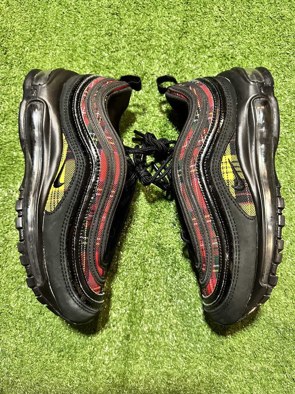 Nike × Vintage Nike Air Max 97 Tartan Black Size US 6 / IT 36 - 8 Thumbnail