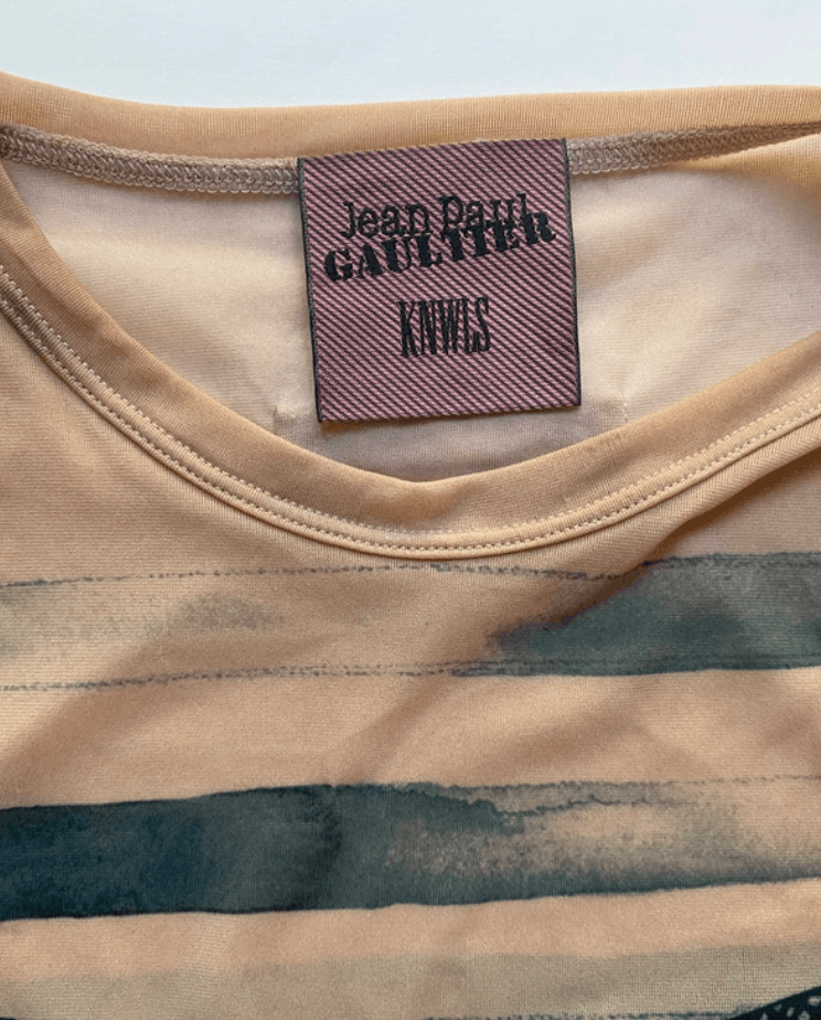 Jean Paul Gaultier × Vintage Jean Paul Gaultier Mesh Dress Graphic Print Bondage Vintage Size S / US 4 / IT 40 - 3 Thumbnail