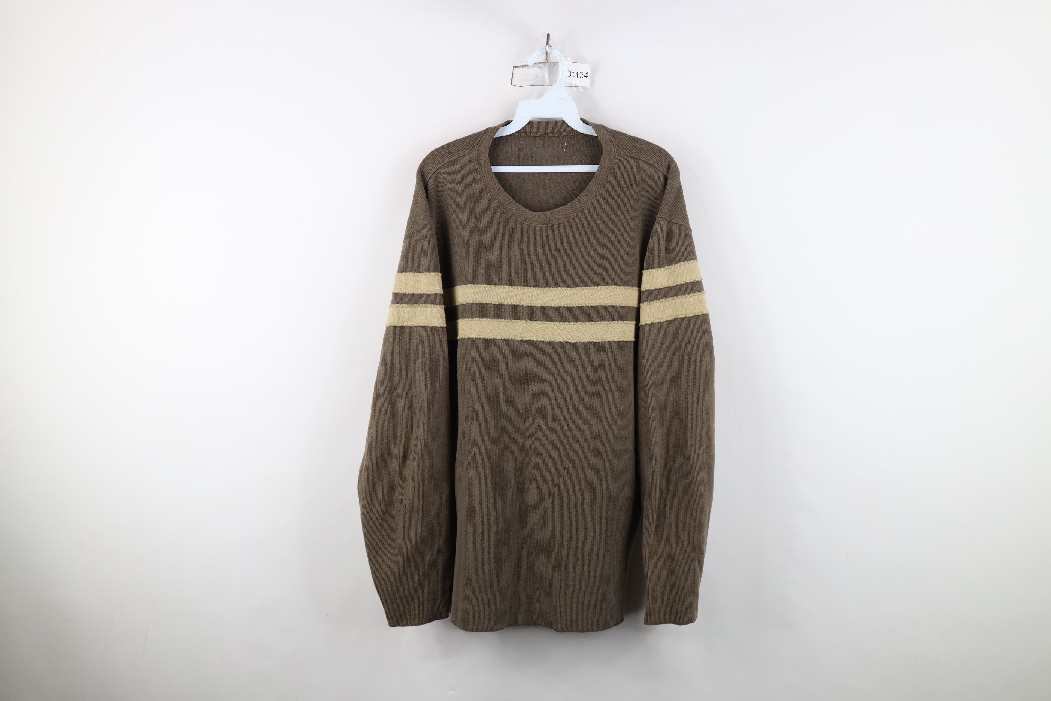 Vintage Vintage 90s Streetwear Block Ribbed Knit Long Sleeve T-Shirt Size US XXL / EU 58 / 5 - 1 Thumbnail