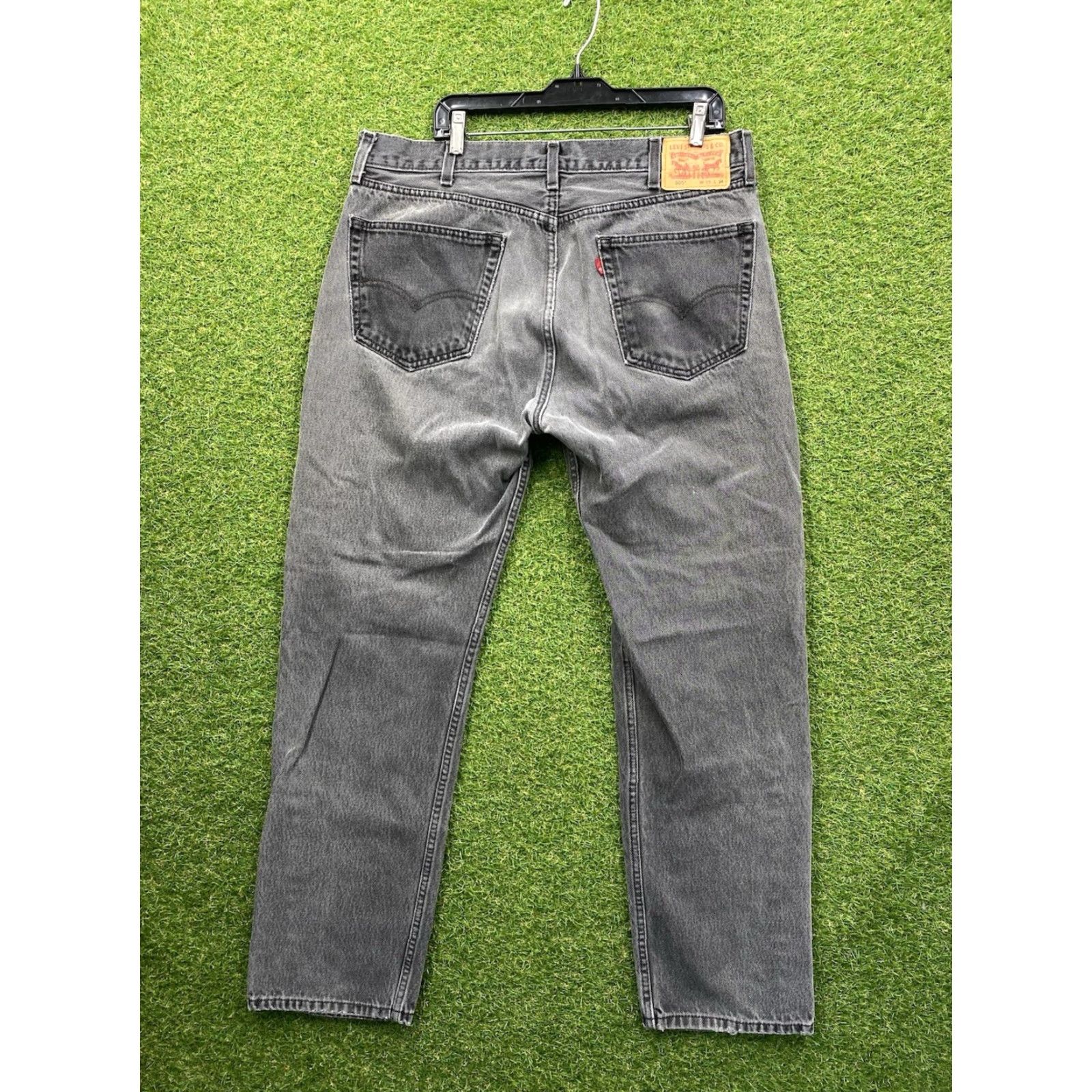 Levi's Levi's 505 Jeans Regular Mens 38x34 Black Denim Straight Leg 100% Cotton Y2K Vintage: No Size US 38 / EU 54 - 2 Thumbnail