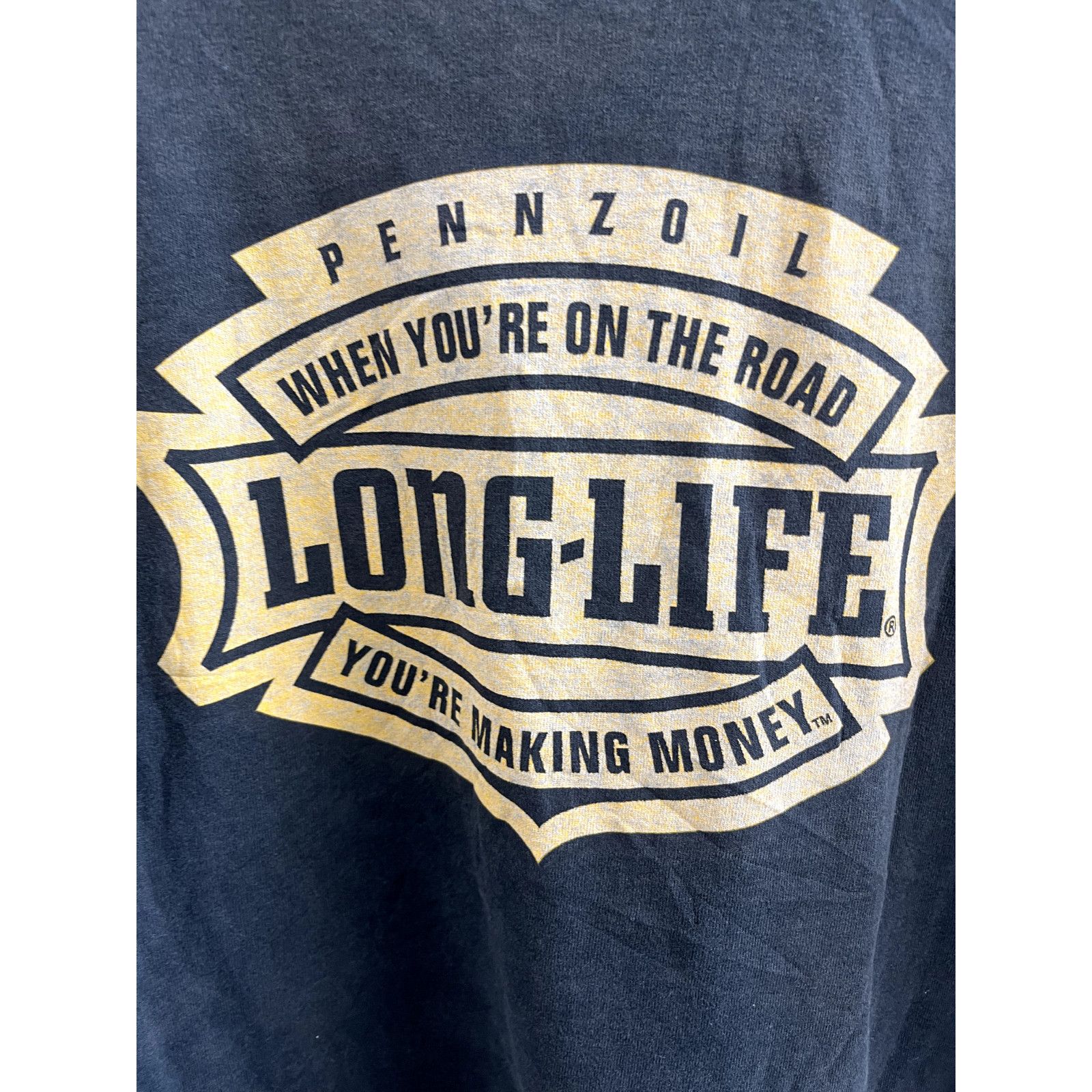 Fruit Of The Loom VTG 1999 PENZOIL NASCAR x HARLEY DAVIDSON LONG LIFE ON THE R Size US XL / EU 56 / 4 - 7 Thumbnail