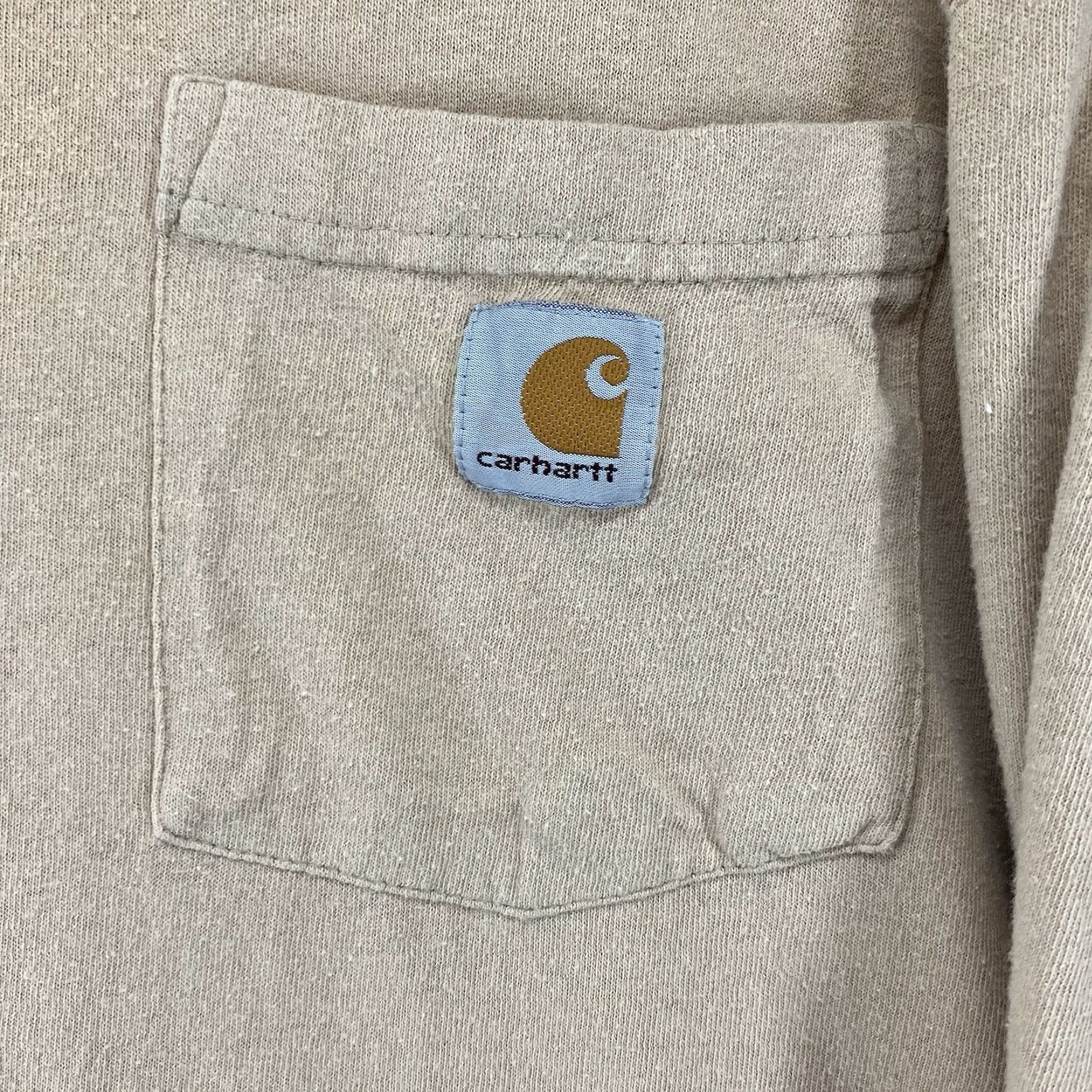 Carhartt Carhartt Shirt Mens XL Long Sleeve T-Shirt All Cotton Brown Logo 2010s Outdoor Classic Lightweight Pockets Regular Mens Size US XL / EU 56 / 4 - 4 Thumbnail