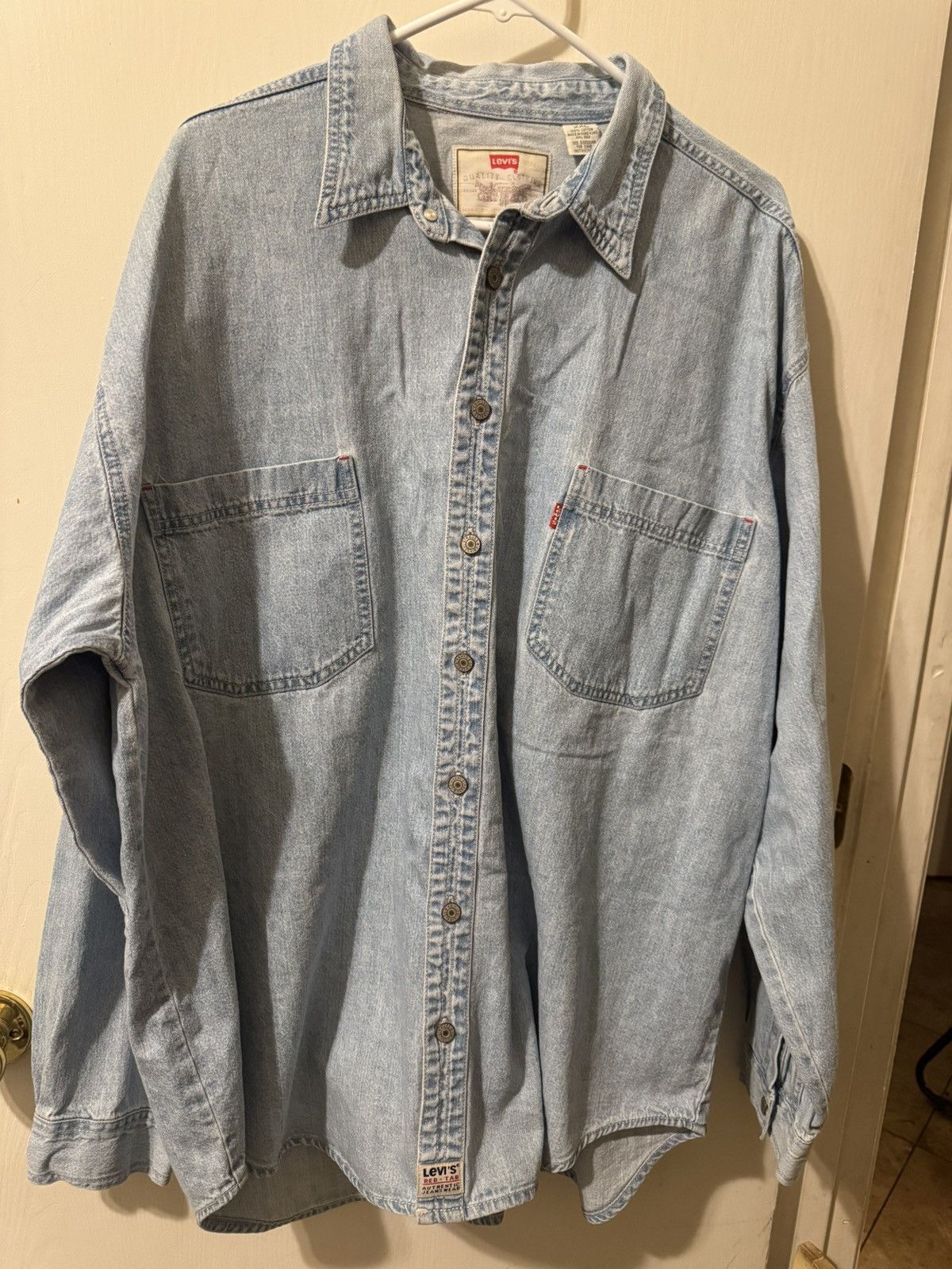 Levi's Vintage Clothing Vintage Red Tab mens long Sleeve denim button up Size US XXL / EU 58 / 5 - 1 Thumbnail