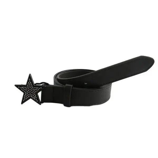 Vintage Y2k Star Rhinestone Black Belt Size ONE SIZE - 3 Thumbnail