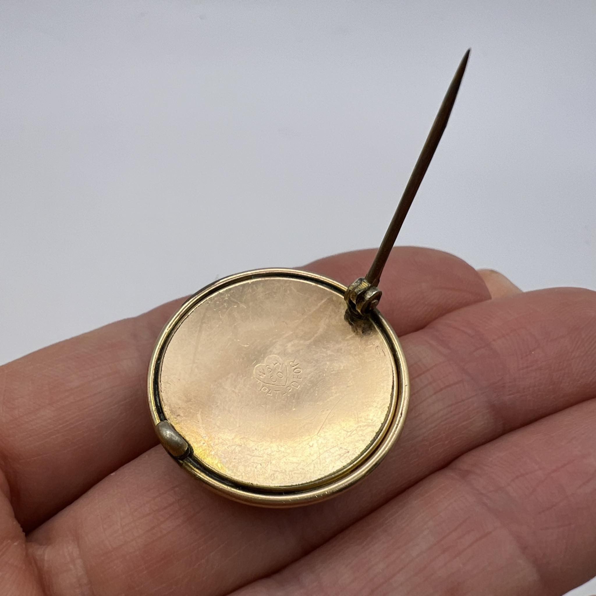 Vintage Wightman & Hough Art Nouveau Antique Pin Brooch Gold Plated Size ONE SIZE - 6 Thumbnail