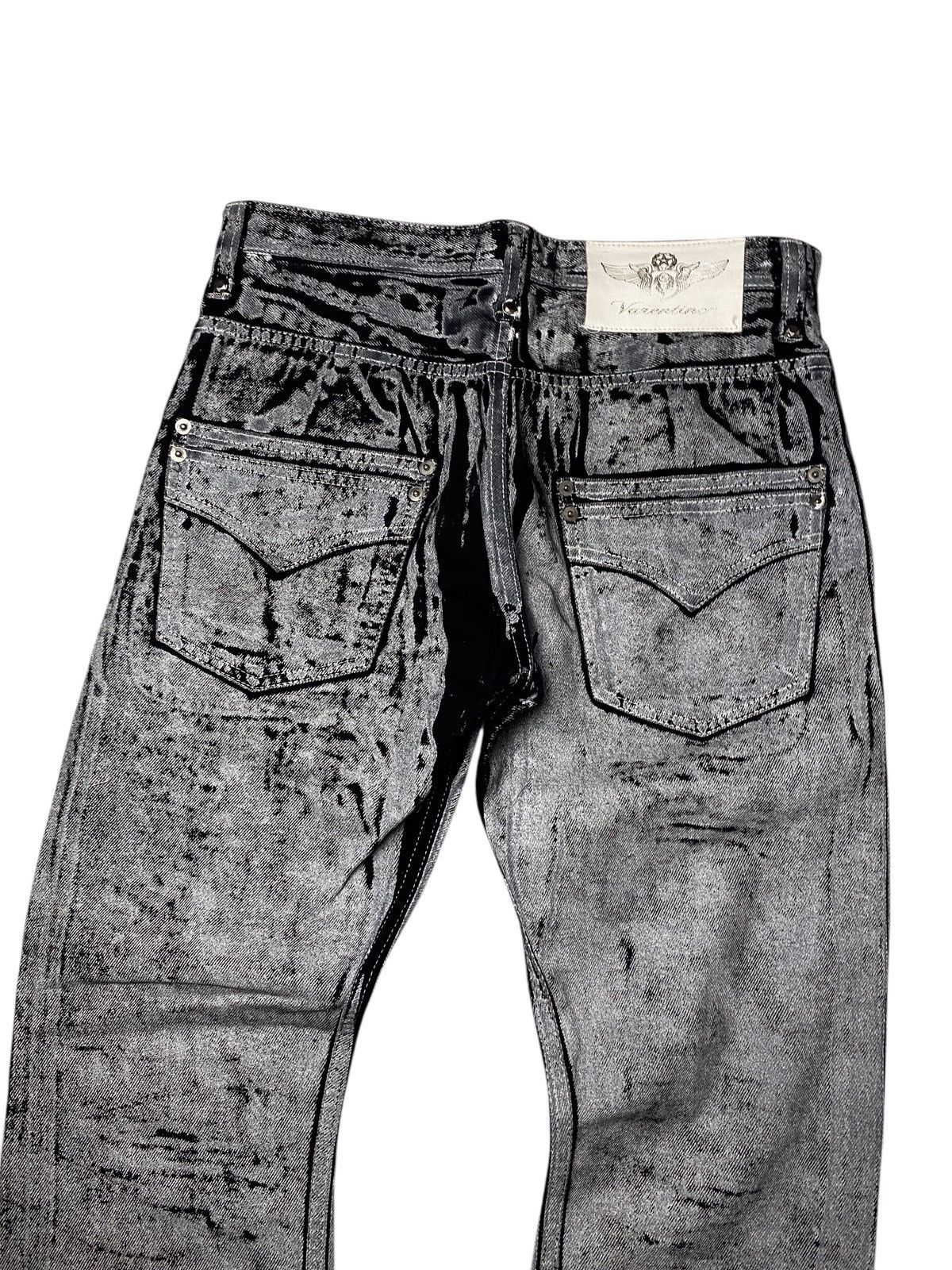 If Six Was Nine 2000's Varentine Seawash Studded Buckle Waxed Jeans Size US 28 / EU 44 - 8 Thumbnail