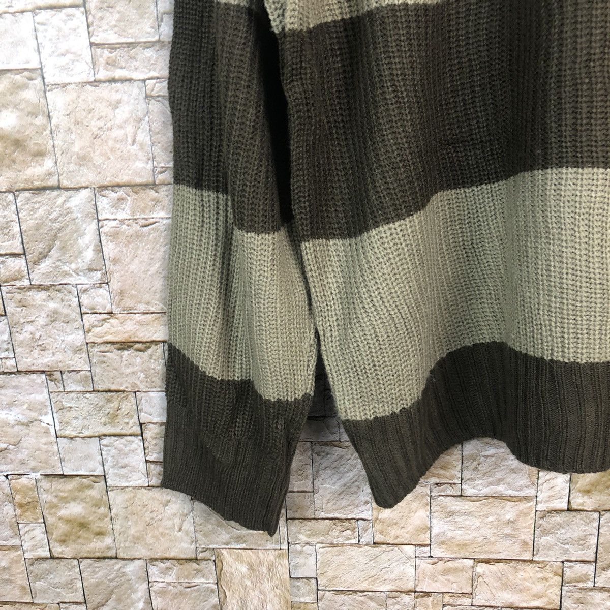 Japanese Brand × Solid and Striped World Smack Basic Stripe prison Brown Sweatshirt #A760 Size US L / EU 52-54 / 3 - 7 Thumbnail