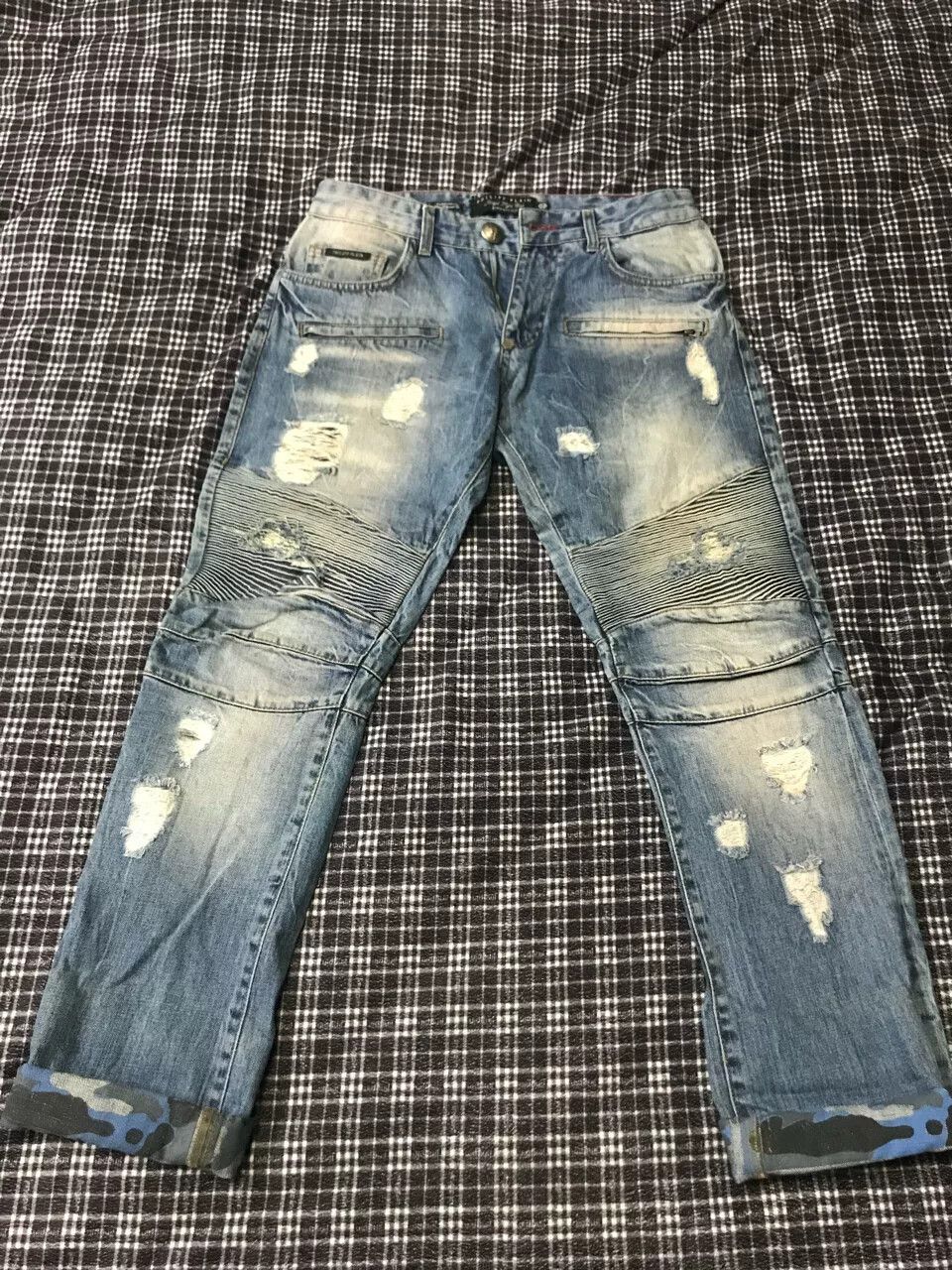 Philipp Plein Philipp Plein PP Motorcycle Jeans Size US 33 - 1 Thumbnail