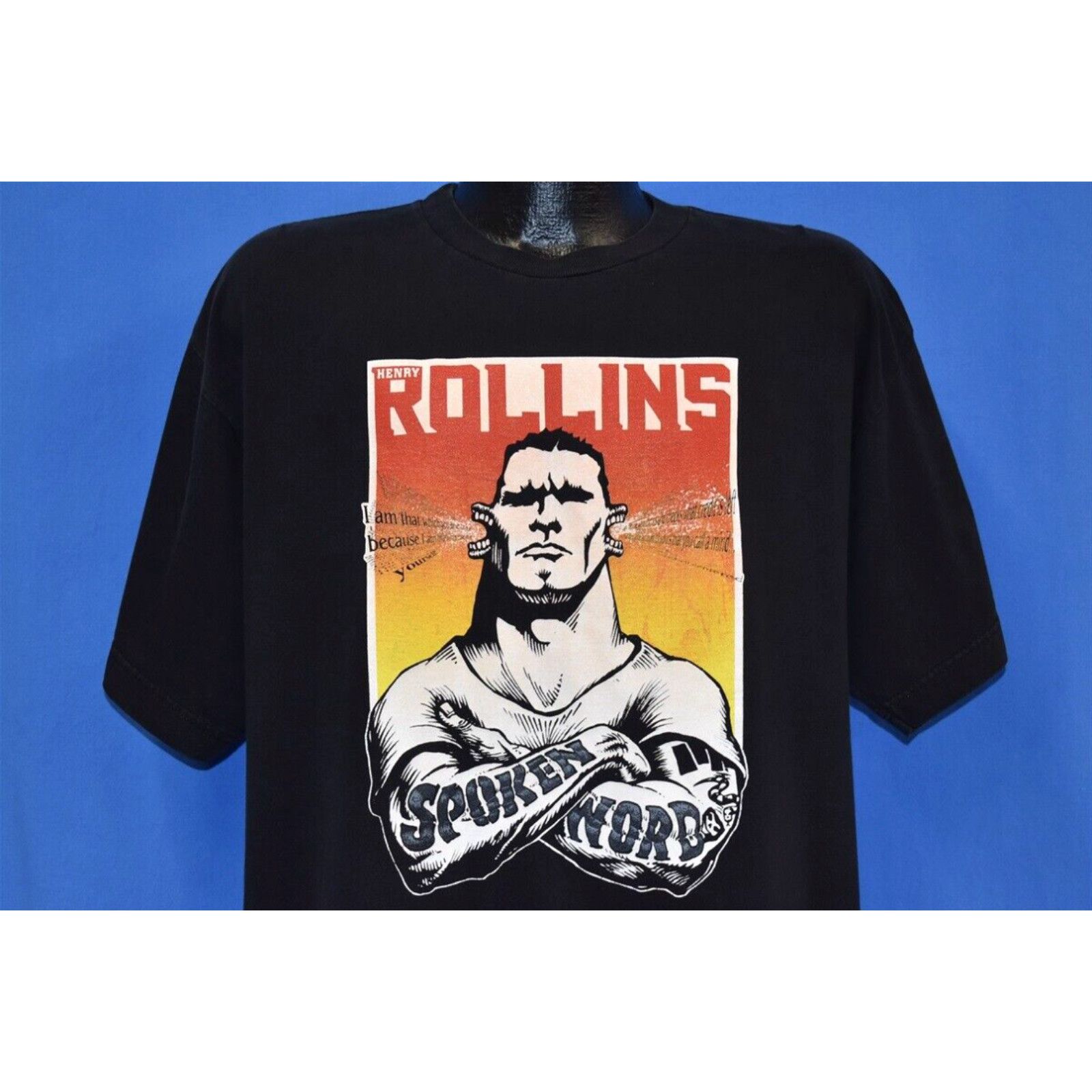 Image of Vintage 90's Henry Rollins Think Tank Spoken Word 1998 Album Cover Art T-Shirt XL in White, Men's