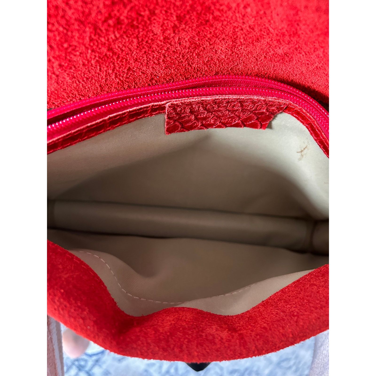 Designer Crossbody Red Women embossed Snake Leather Clutch Bag Size ONE SIZE - 13 Thumbnail