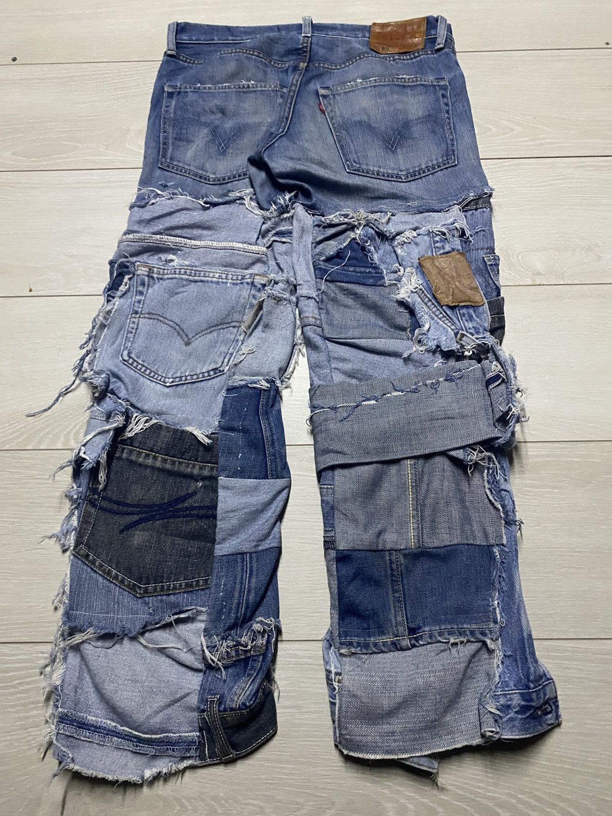 Levi's Crazy Levis 502 Sashiko Bro Patches Custom Jeans Size US 32 / EU 48 - 2 Thumbnail