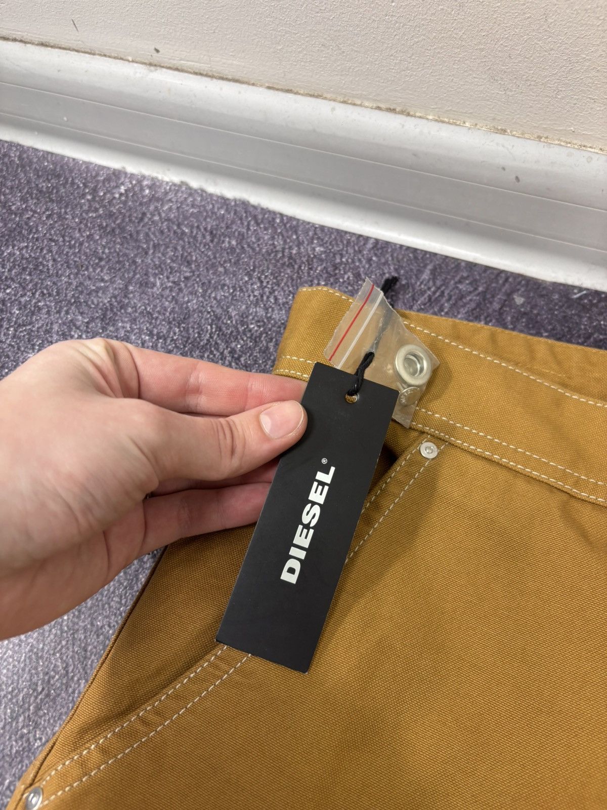 Diesel Diesel P-Frank NWT Men’s Mustard Orange Dungaree Pants Size US 36 / EU 52 - 6 Thumbnail