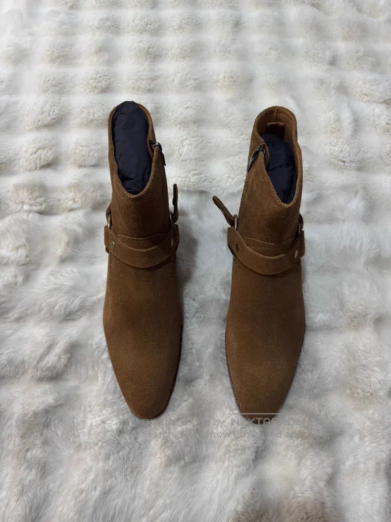 Saint Laurent Paris Saint Laurent Paris Buckle Chelsea Boots Size US 12 / EU 45 - 4 Thumbnail