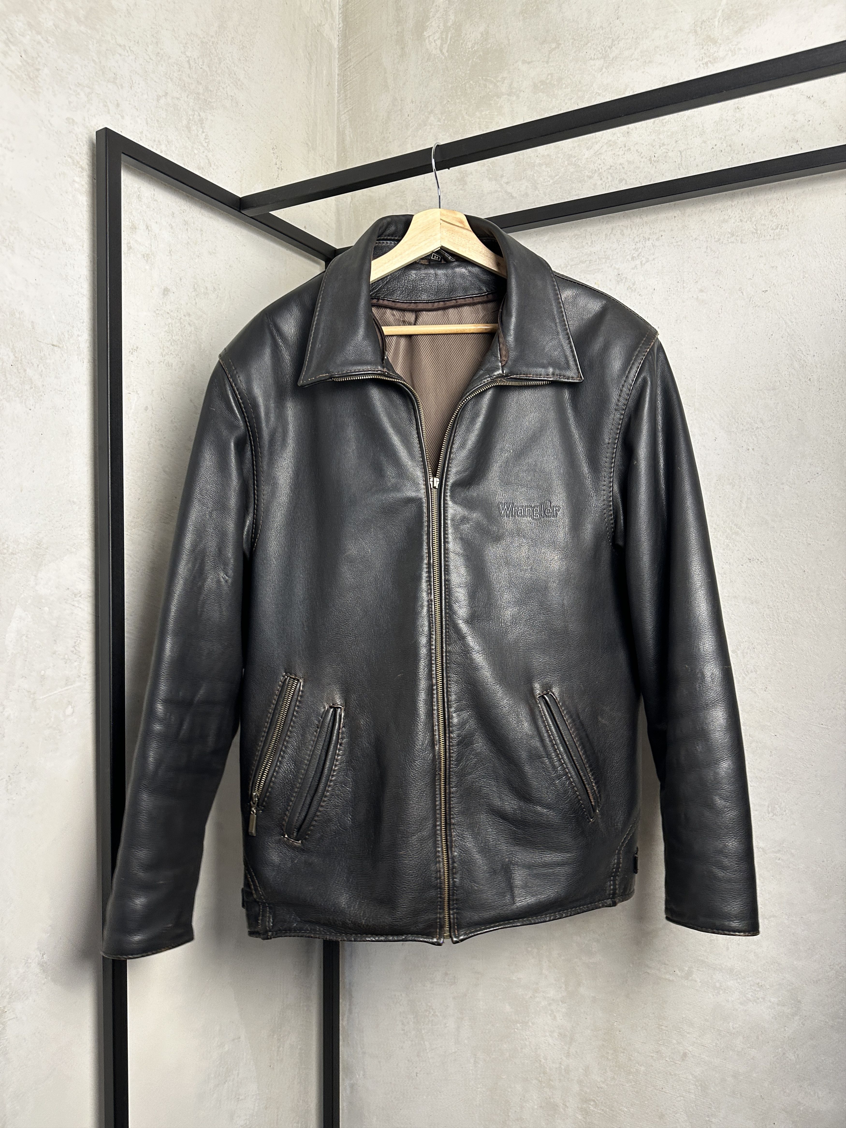 Vintage Wrangler Boxy Leather Jacket