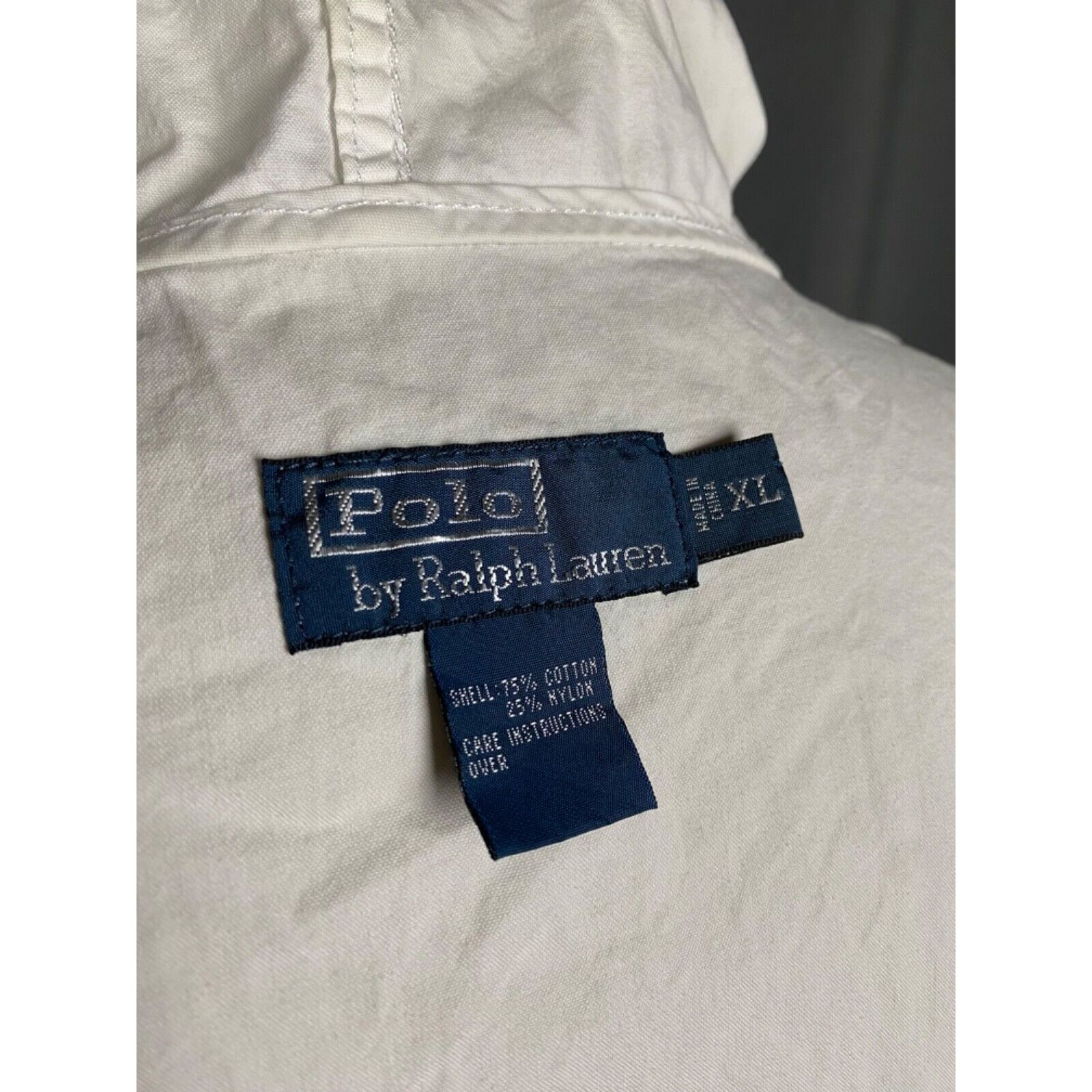 Polo Ralph Lauren Ralph Lauren Vintage Big Logo Men's White Windbreaker Jacket Size US XL / EU 56 / 4 - 12 Thumbnail