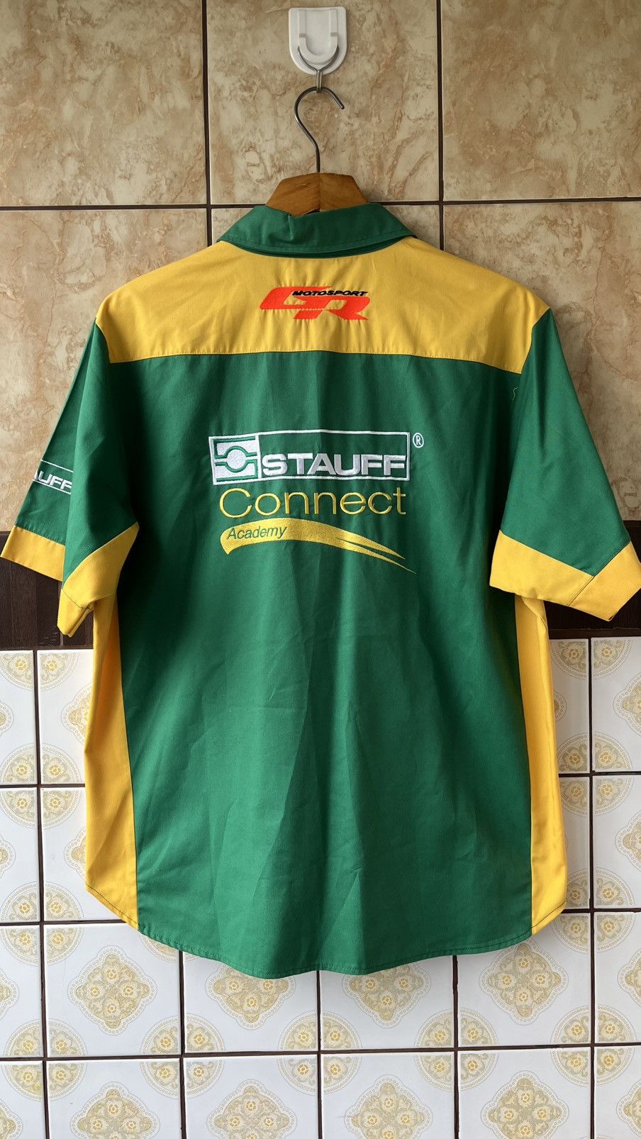 Vintage Motorsport GR tech max up button shirt Size US XL / EU 56 / 4 - 2 Thumbnail