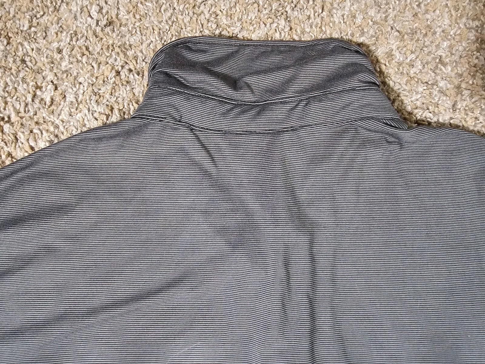 J. America J America Large Gray John Deere Striped Polo Shirt Size US L / EU 52-54 / 3 - 7 Thumbnail