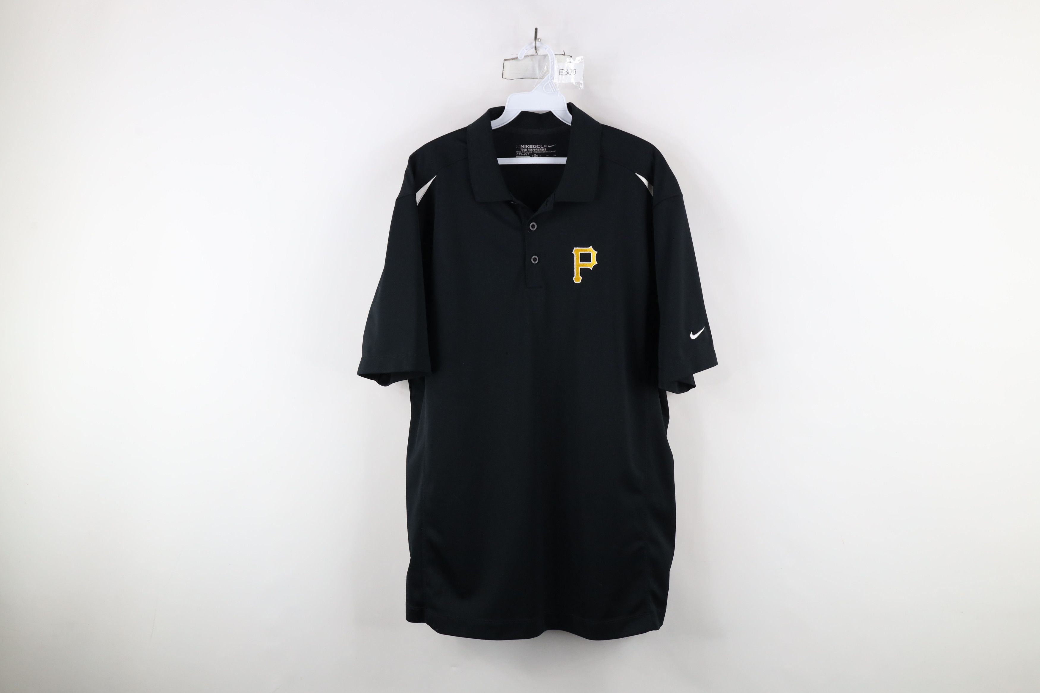 Nike × Vintage Nike Golf Performance Pittsburgh Baseball Polo Shirt Black Size US XL / EU 56 / 4 - 1 Thumbnail