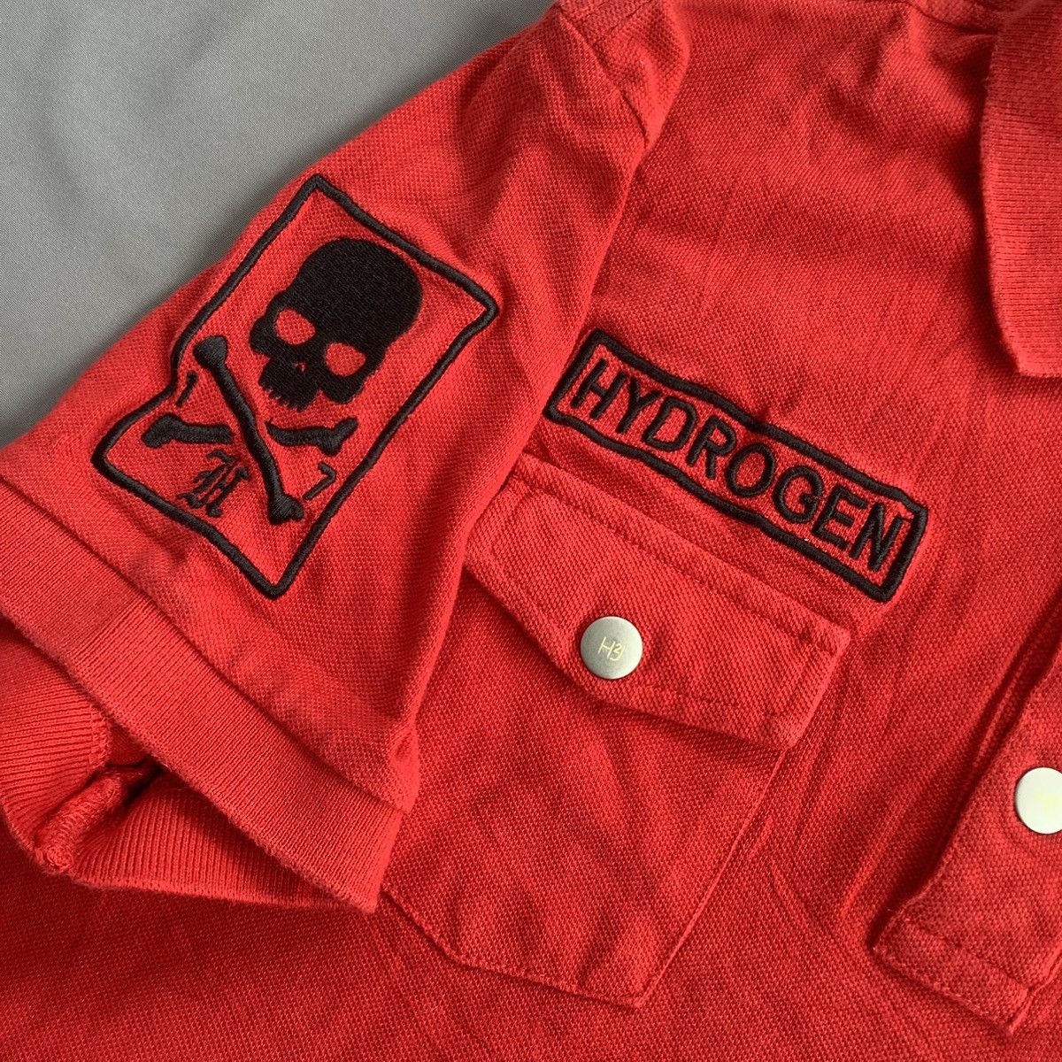 HYDROGEN Hydrogen Y2K Skull Polo Shirt Like If6w9 Style Size US L / EU 52-54 / 3 - 3 Thumbnail