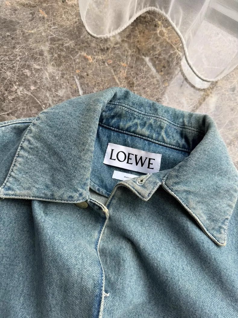 Loewe LOEWE The cuff of the denim jacket is patchwork leather Size XS / US 0-2 / IT 36-38 - 2 Thumbnail