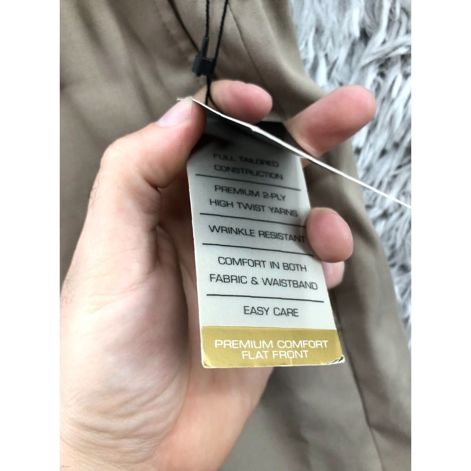 Vintage Axist Slack Dress Pants 34x30 Beige Hook & Eye Flat Front Classic Slacks Men Size 34 Regular New Beige Axist Pants Size US 34 / EU 50 - 6 Thumbnail