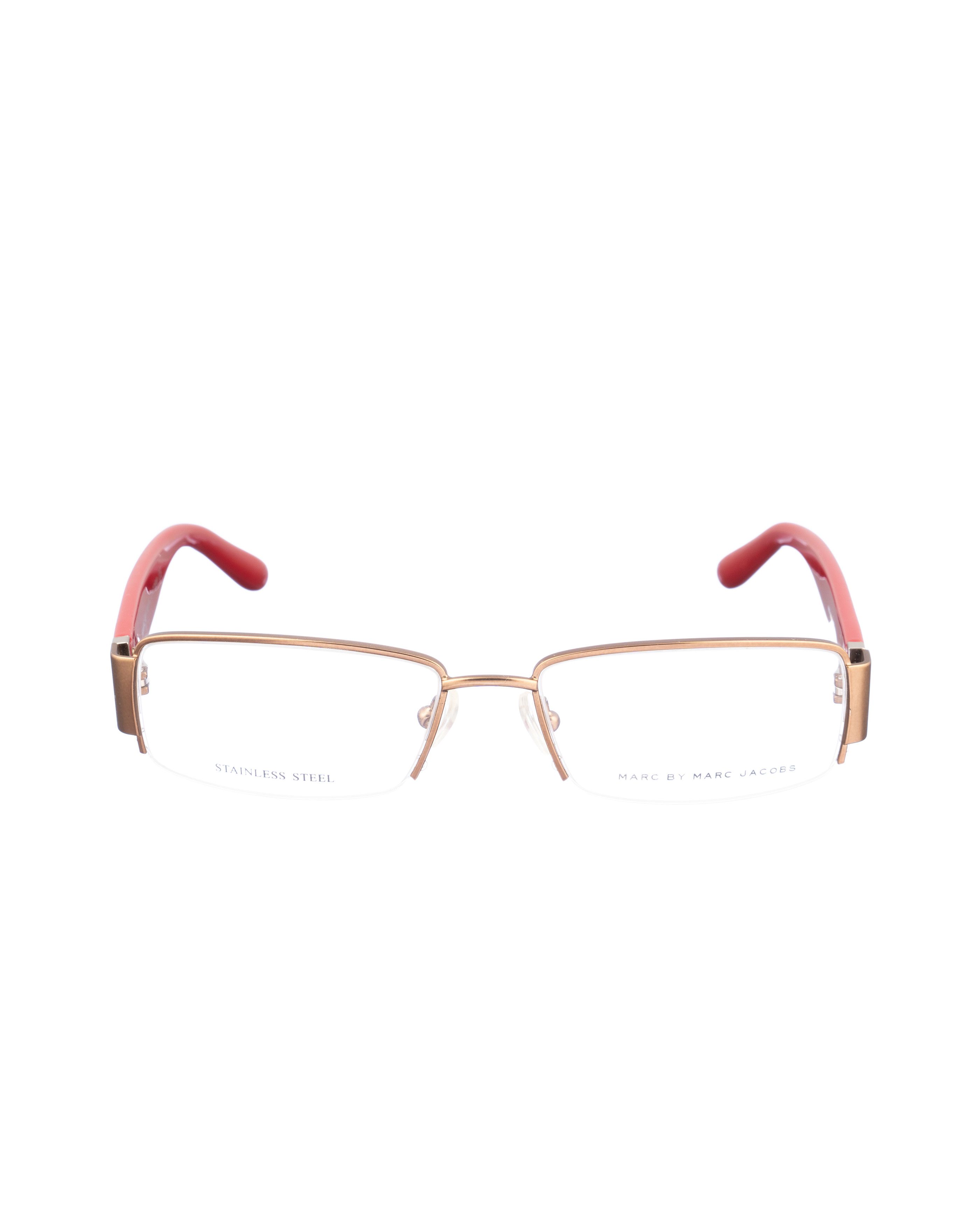 Marc by Marc Jacobs Marc by Marc Jacobs 00s Gold and Burgundy Stripes Glasses Size ONE SIZE - 1 Thumbnail