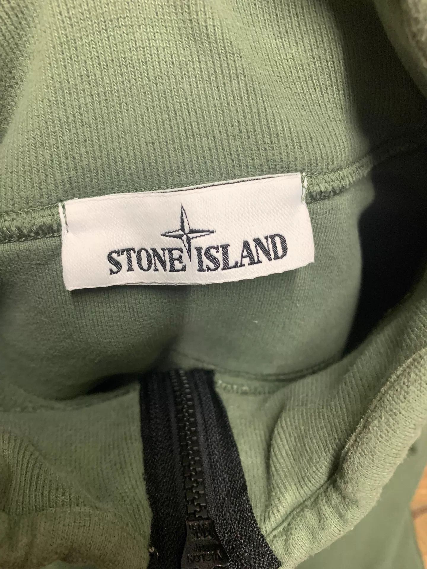 Stone Island Stone Island Green L Half-Zip Hoodie w/ Compass Badge Size US L / EU 52-54 / 3 - 2 Thumbnail