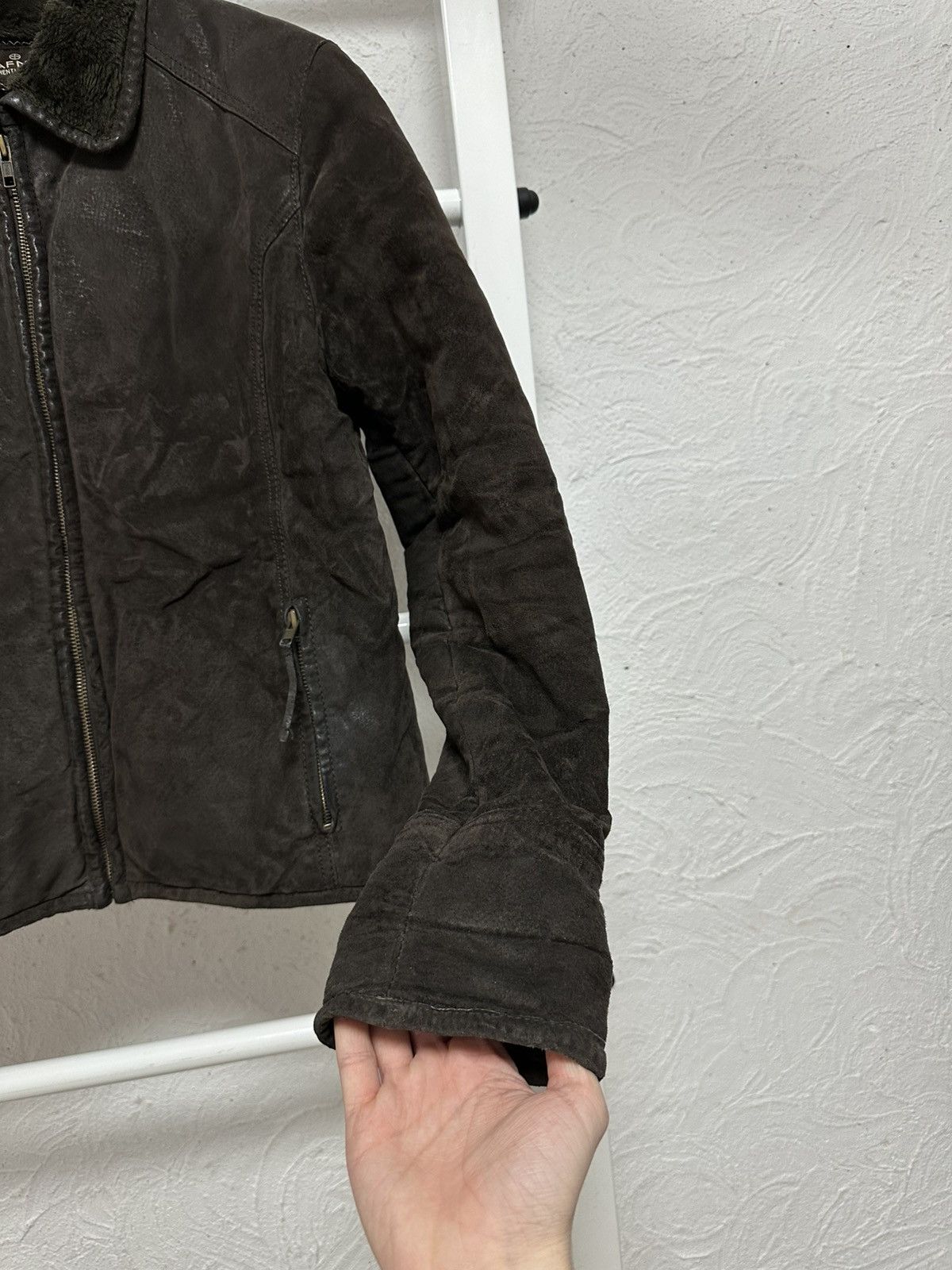 Other Vintage Y2K NAF NAF Leather Shearling Jacket M Size Size M / US 6-8 / IT 42-44 - 7 Thumbnail