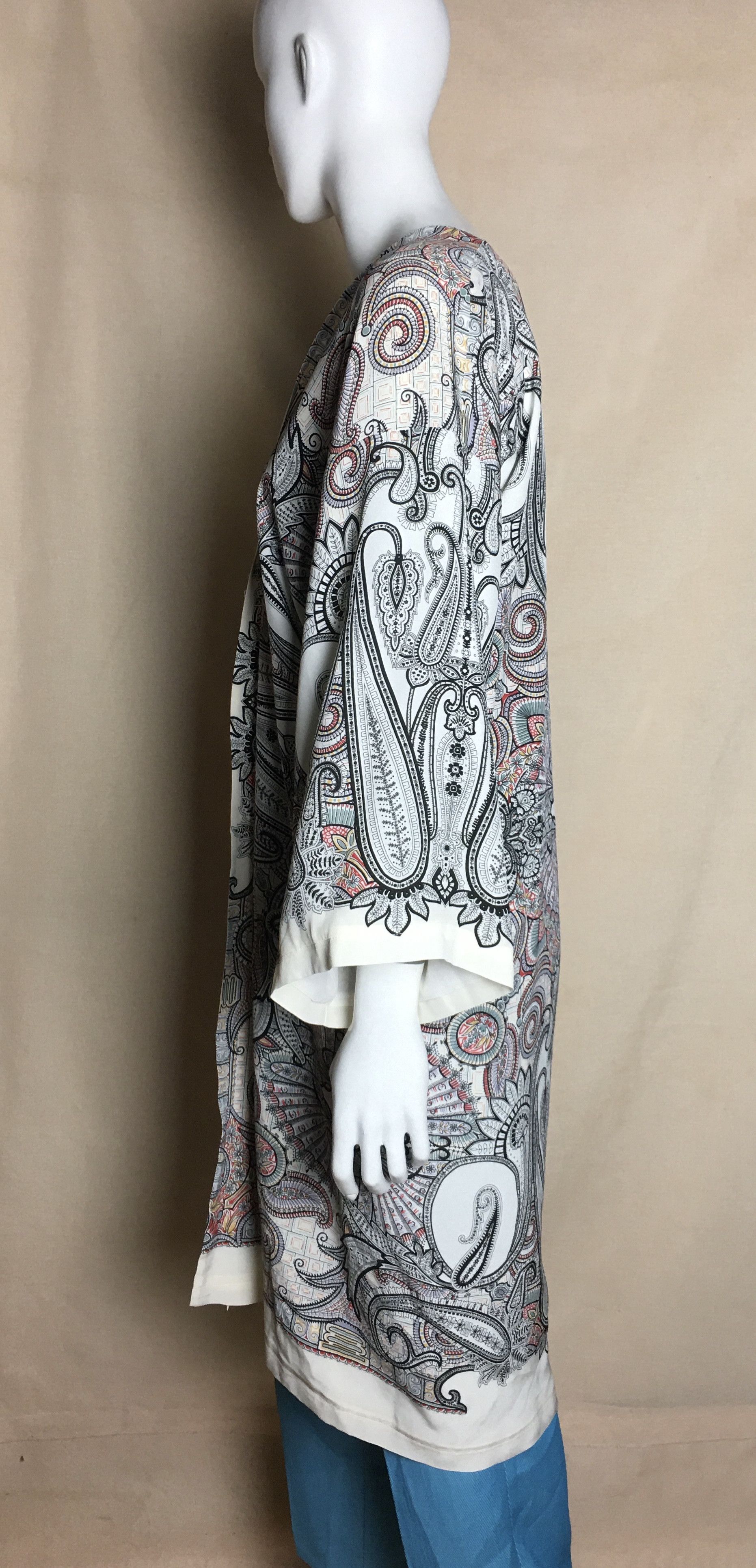 Etro ETRO Silk Paisley Print Kaftan Kimono Size ONE SIZE - 6 Thumbnail