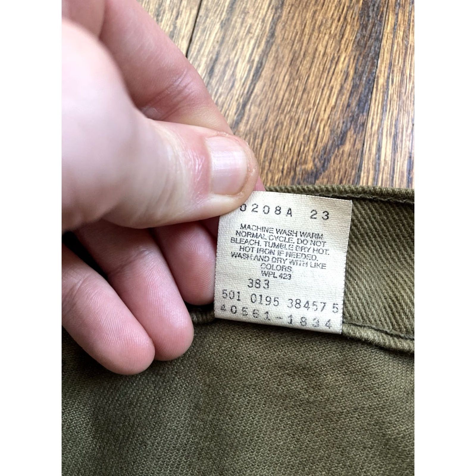 Levi's VINTAGE Levi's Silvertab Jeans Baggy Men 36x32 Army Green Denim USA Made 5-Pocket Mens Distressed Spot Size US 36 / EU 52 - 5 Thumbnail