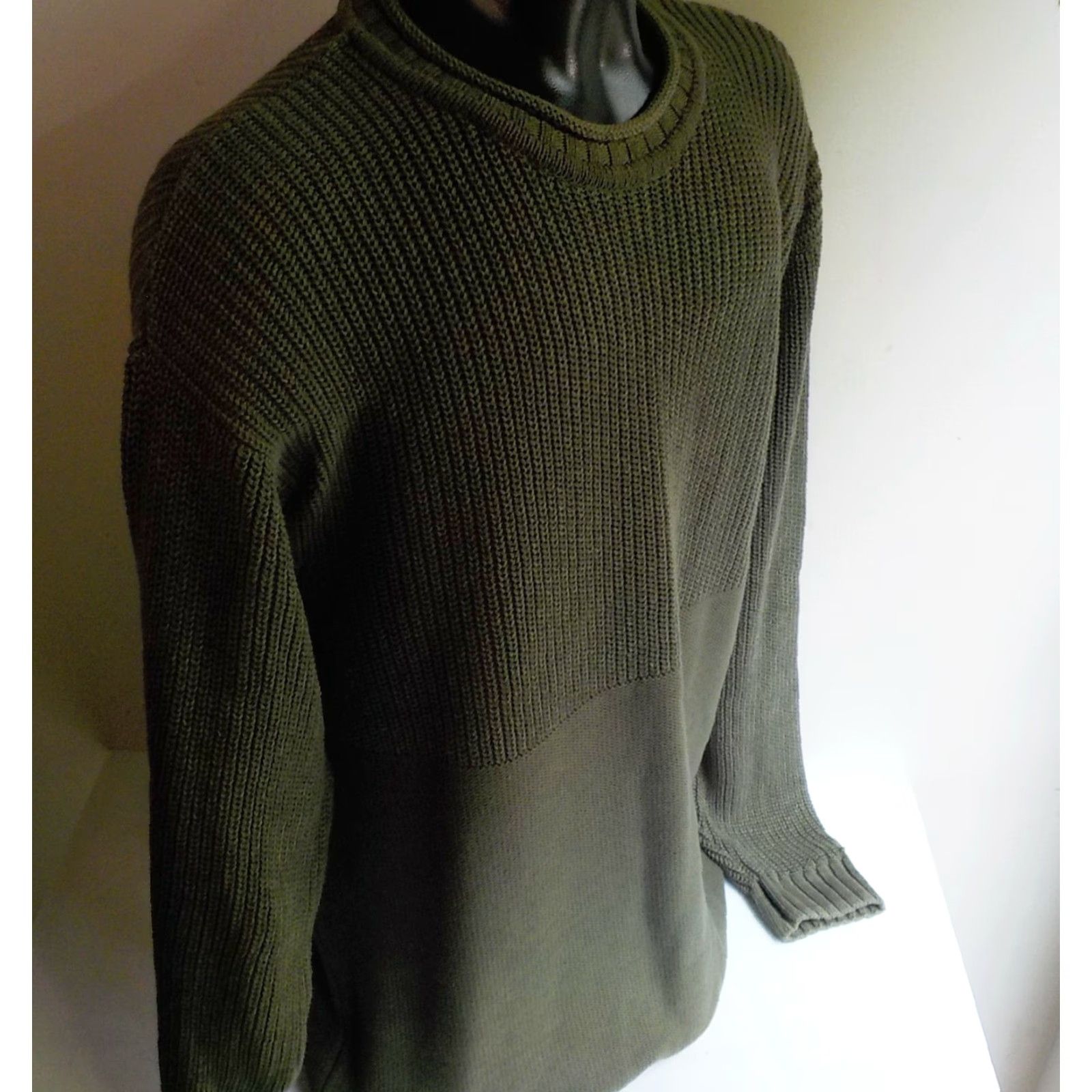 Vintage VINTAGE Columbia 100% Cotton Rollneck Army Green Pullover Sweater XL Men Regular Knit Pullover Mens Size XL Green Army 90s Size US XL / EU 56 / 4 - 3 Thumbnail