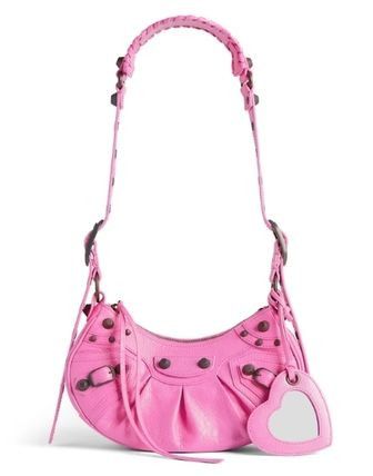 Balenciaga le cagole xs shoulder bag in glossy pink arena lambskin leather with brass hardware Size ONE SIZE - 1 Thumbnail
