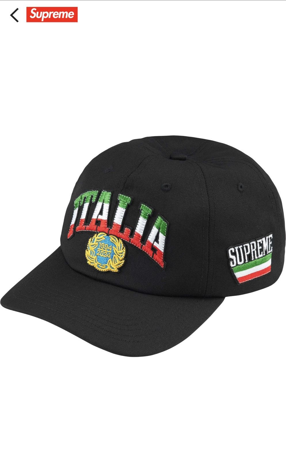Supreme Italia 6 panel hat