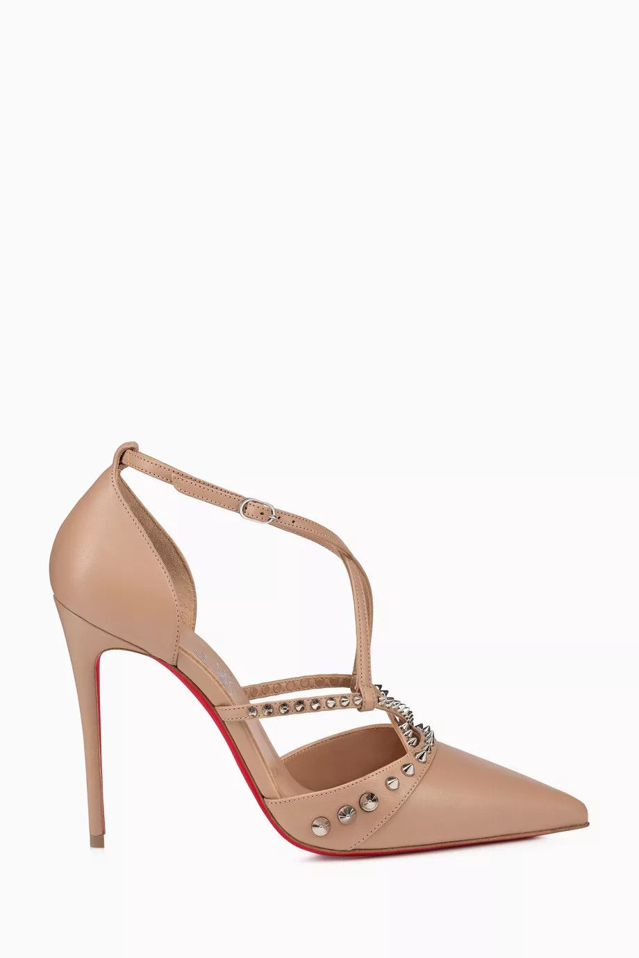 Christian Louboutin o1bcso1str0825 Tatooshka Spikes 100 Pumps in Beige Size US 5 / IT 35 - 1 Thumbnail